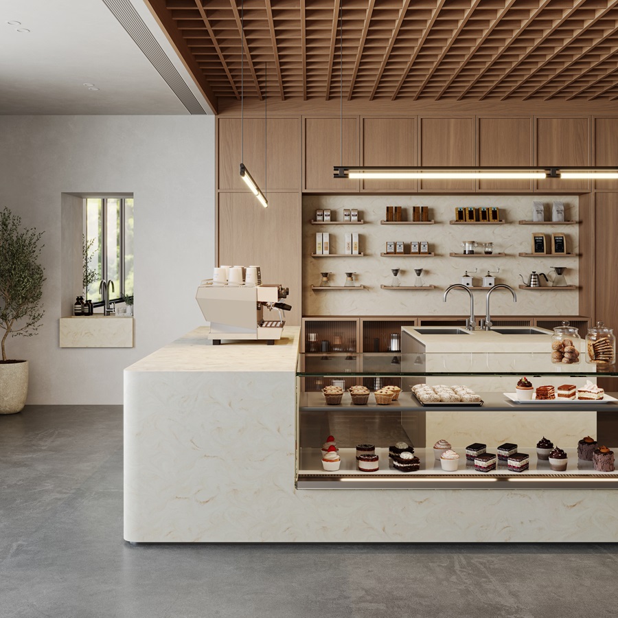 Aurora Pluma, HIMACS – Solid Surface フローリング | LX Hausys JP